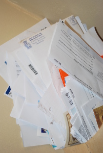 Mail clutter can result in late fees